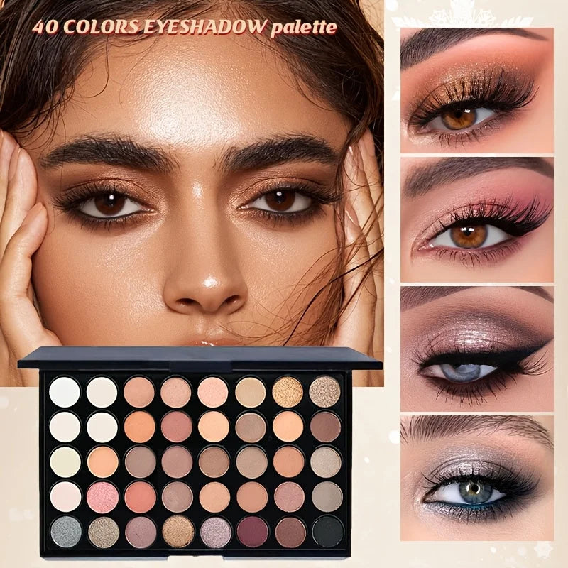 9Pcs All In One Makeup Kit 40 Colors Eyeshadow 15 Shade Lip Palette Blush Stick Mascara Makeup Brushes Lip Brush Full Face Cosme