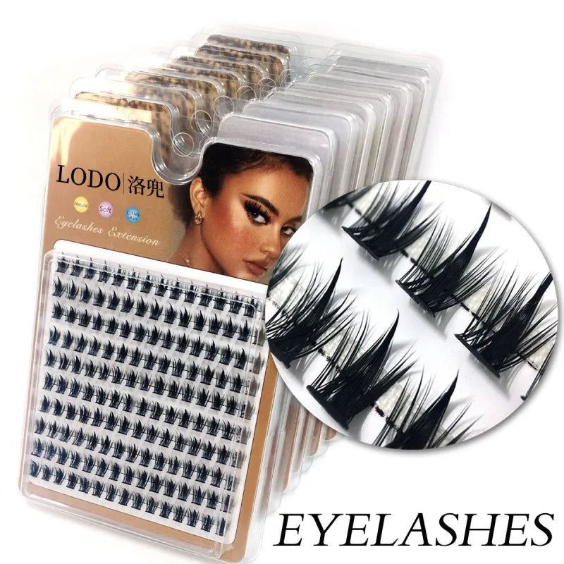 150pcs Manga False Eyelashes, Individual Natural Independent Mink Lashes, Makeup Tools Extension Fake Lashes Maquiagem Wholesale