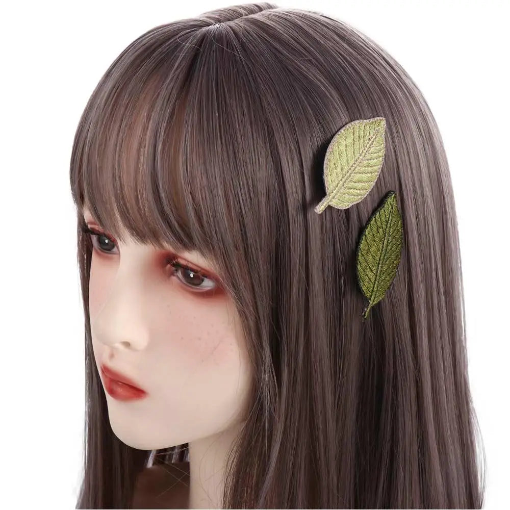 Cute Hair Accessories Girls Hair Holder Gift  Side Clip Knitted Barrette Women's Hairpin Leaf Hair Clip Korean Style