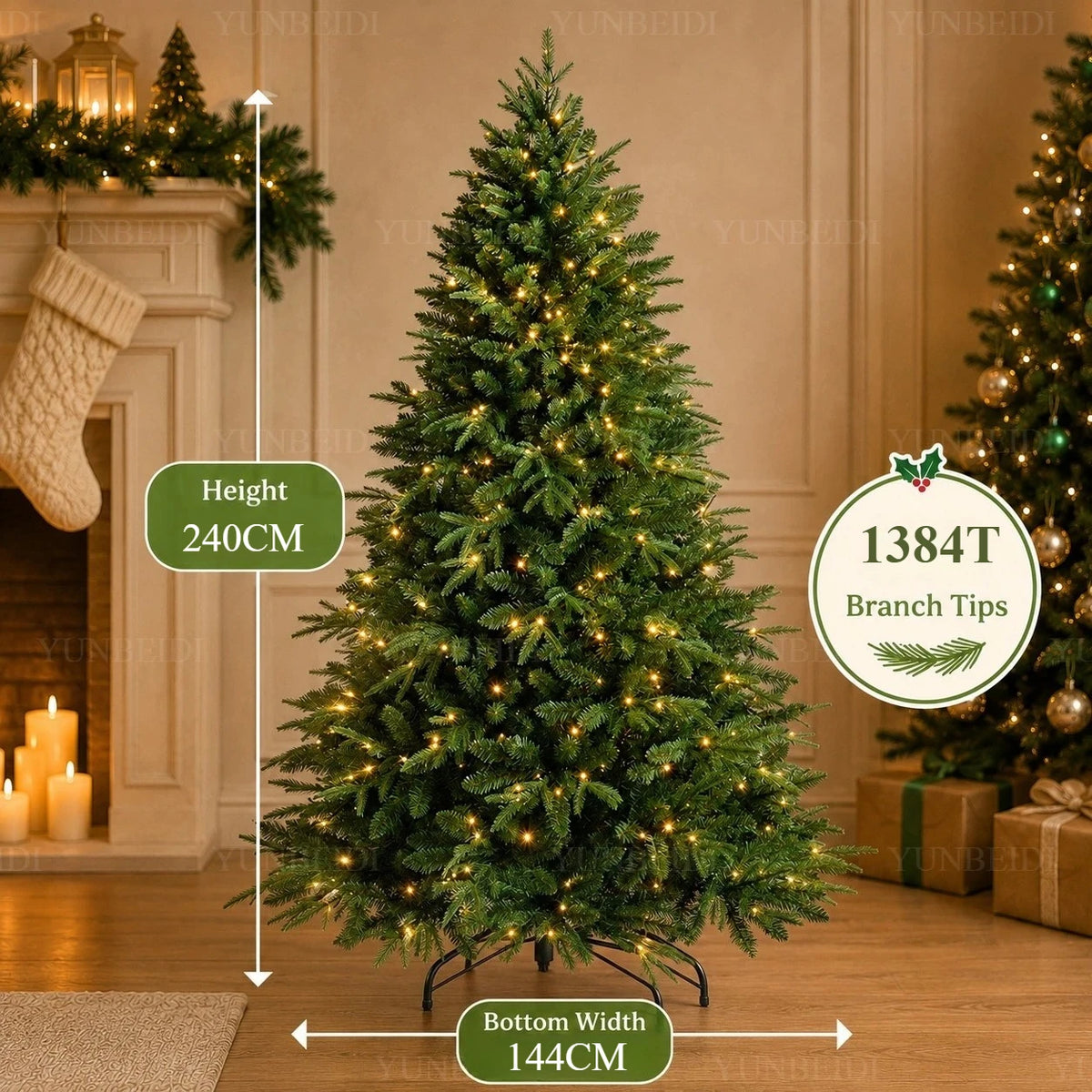 👉 Premium Weihnachtsbaum PE & PVC – Ultradicht & Naturgetreu