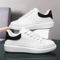 Classic Black White Platform Sneakers for Women Men Soft Sole Comfortable Casual Daily Wear Walking Shoes