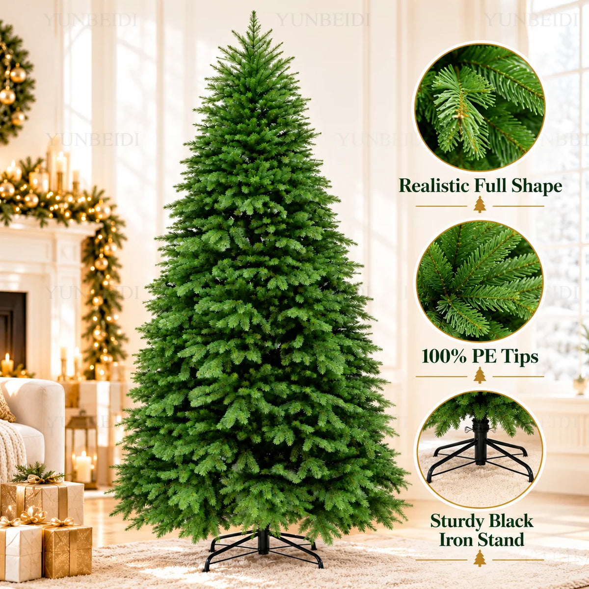Königlicher Nordmann-Weihnachtsbaum – 100% PE Real-Touch