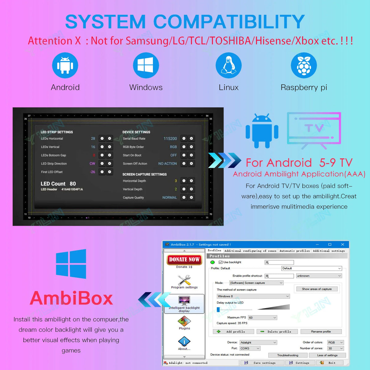 👉 Immersiver RGBIC TV & PC LED-Hintergrundstreifen
