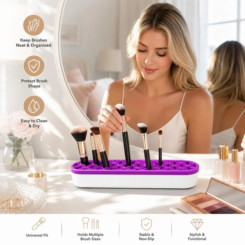 Premium Pinselhalter & Kosmetik-Organizer