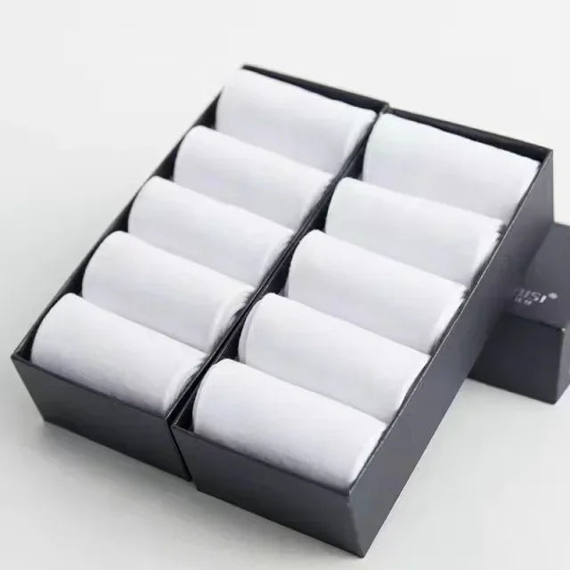 20Pcs/Lot Men's Pure Cotton Socks Plus Size Solid Color Casual Office Business Long Socks Breathable Soft Men's Socks EU39-48