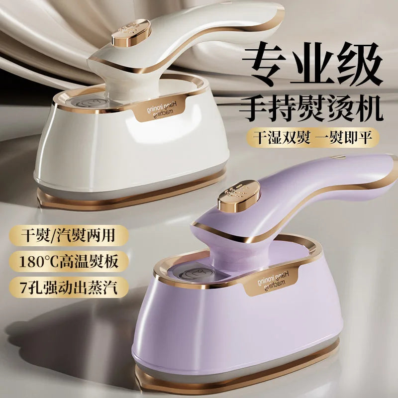 Portable Mini Foldable Handheld Garment Steamer Travel Iron with Ceramic Panel Multi-Voltage Home Use