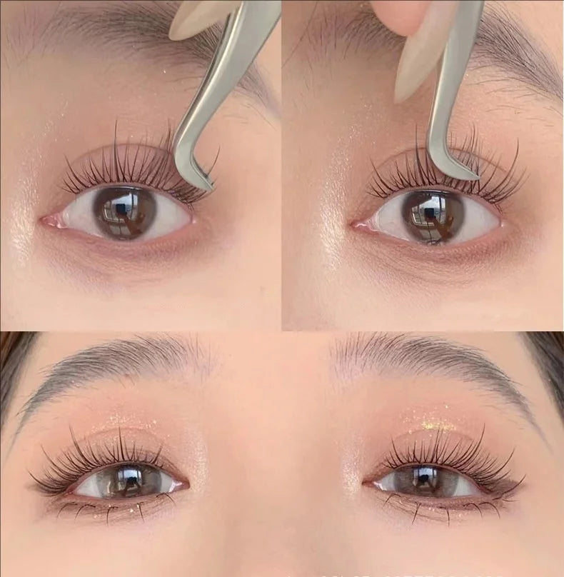 MIAOJIE 32Rows Eyelash Book High Quality Manga Lashes Cluster Lashes Manhua Eyelashes Elf Makeup Strand Eyelashes Douyin Makeup