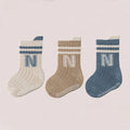 3Pairs/lot Children's Socks For Boys Girls Cotton Letter Kids Socks Casual Sport Girl Boy Toddler Baby Floor Short Sock Non-slip