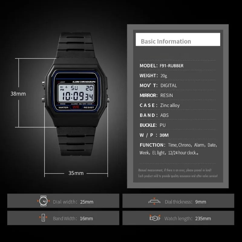 Luxury Men's Analog Digital Military Sport Watch LED Waterproof Wristwatch for Kids And Women with Bracelet Alarm