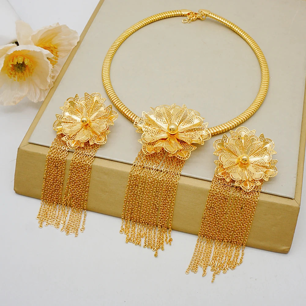 Fashion Jewelry Sets for Women Earrings And Necklace Set Stylish And Elegant Accessory Combo