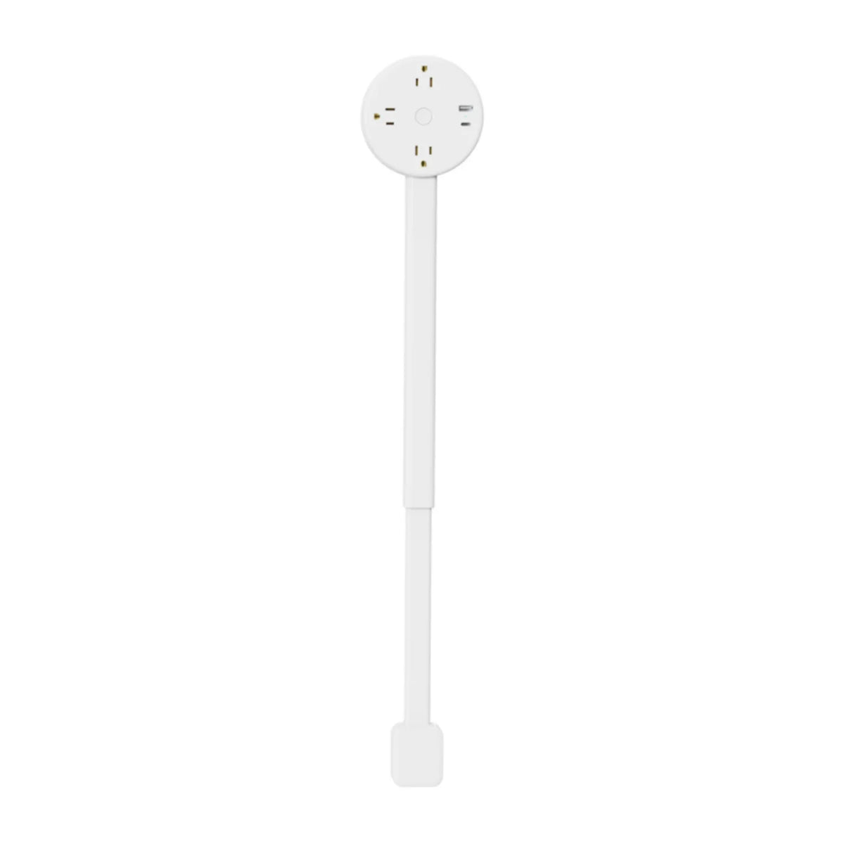 New Rotates 180° Electrical Outlet Extender Adjustable Length White Power Outlets Extender Power Socket Expander For Nightstand