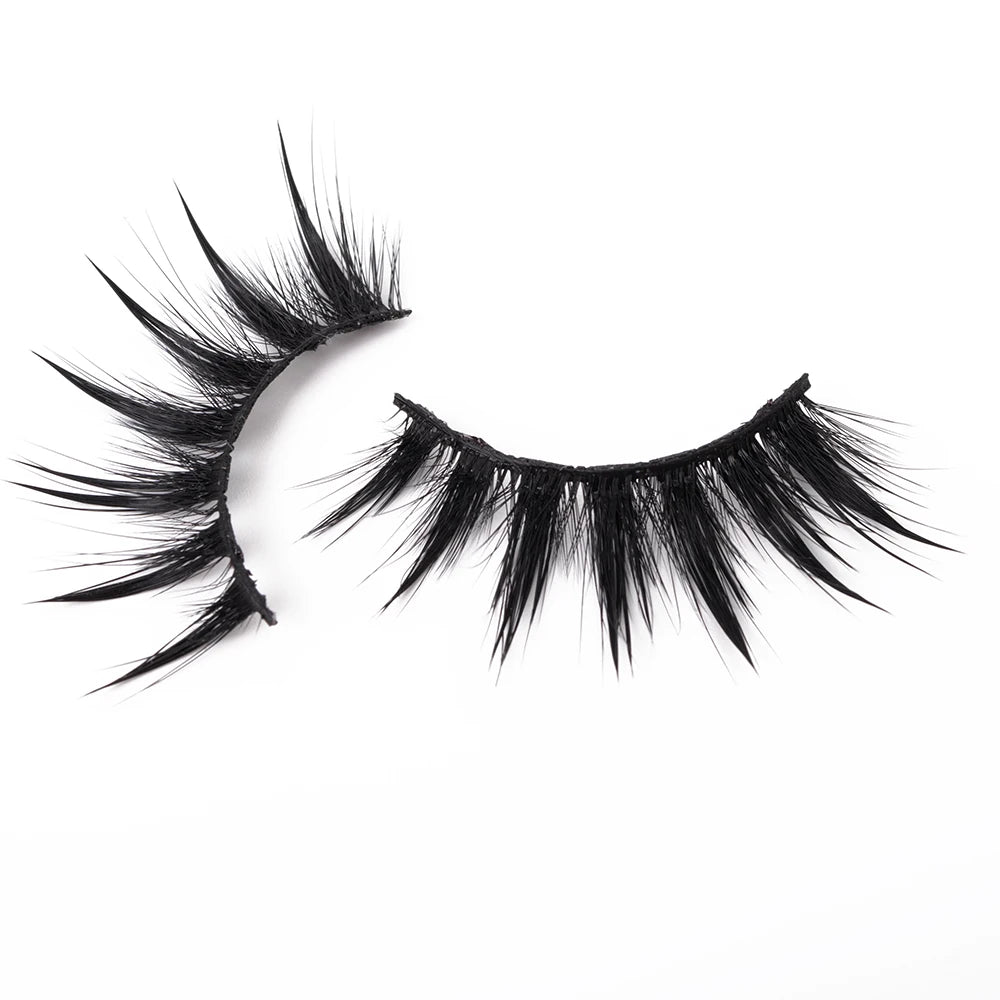 Yiernuo 1/5 Pairs Cosplay Anime Eyelashes Manga Lashes Dramatic Fairy Clusters Lashes Wet Look Lashes