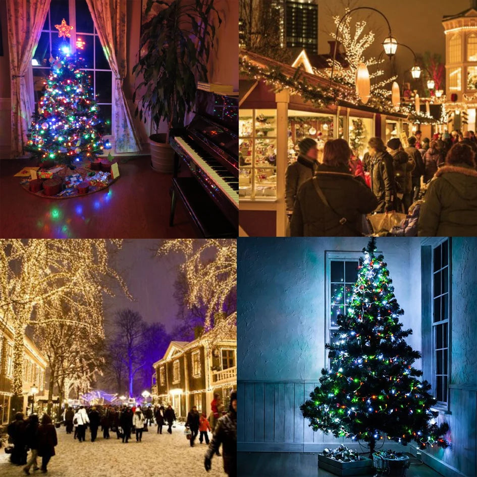 Christmas Lights 5M 10M 20M 30M 50M 100M Led String Fairy Light 8 Modes Christmas Lights For Patio Wedding Party Holiday Lights