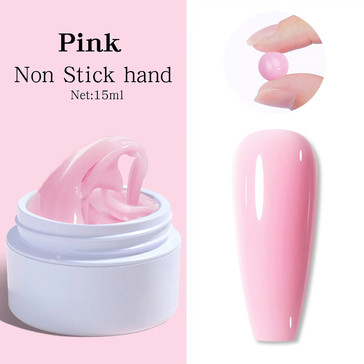 15ml Nail Extension Gel Set Solid Nail Extension Gel Non-Stick 3d Sculpture Phototherapy Uv Gel Rapid Molding Gel Nail Piece