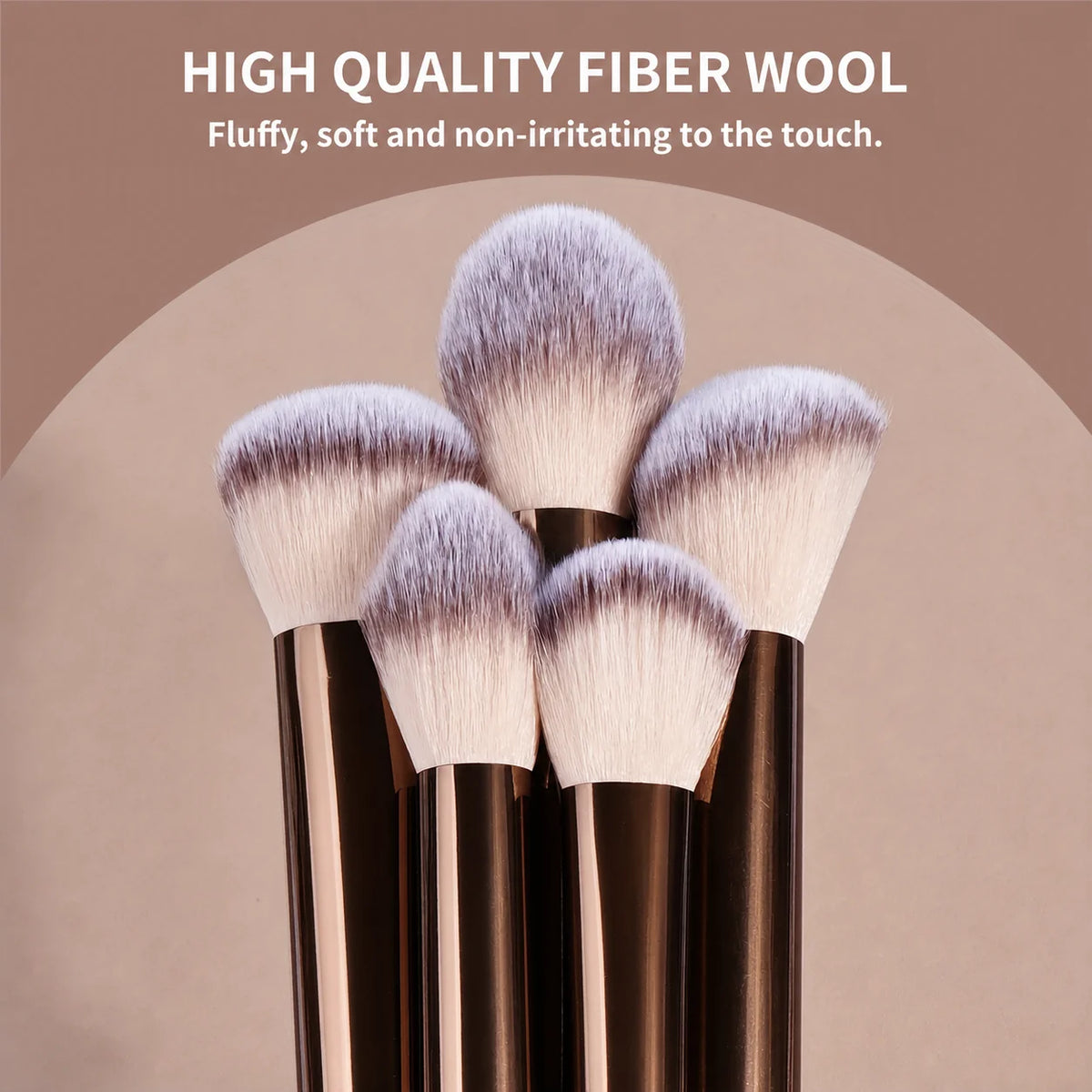 17PCS Professional Makeup Kit Including 13 Aluminum Brushes, Carry Bag & 3 Sponge Puffs, Powder, Eyeshadow, Blush and Detail Too