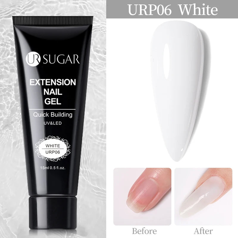 UR SUGAR 15ml Nail Extension Gel Set Acrylic Quick Building Hard Gel For Finger Prolong Form Tips Manicure Extension Tool Kits