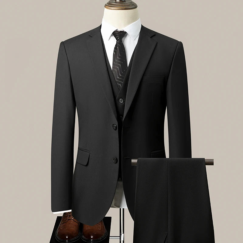 Dreiteiliger Anzug aus neuem Stoff für Herren, modisch für Business, Hochzeit, Freizeit und formelle Anlässe. M–6XL