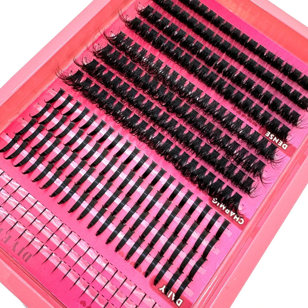 Manga Lashes 80D/100D Eyelash Clusters With Bottom & Spikes Volume DIY Clusters Wisy Anime Eyelash Individual Lash Extensions