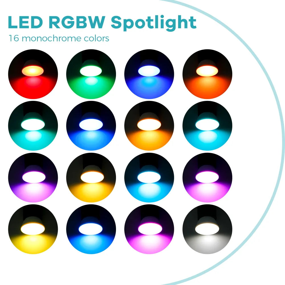 LED Spotlight E27 RGB Bulbs MR16 AC85-265V Mood Lights GU10 Colorful Lamps Bulb 16Colors Change 24-Key Remote Control GU5.3