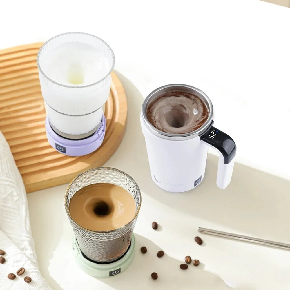 Edelstahl-Thermotasse mit abnehmbarem Magnet-Rührer