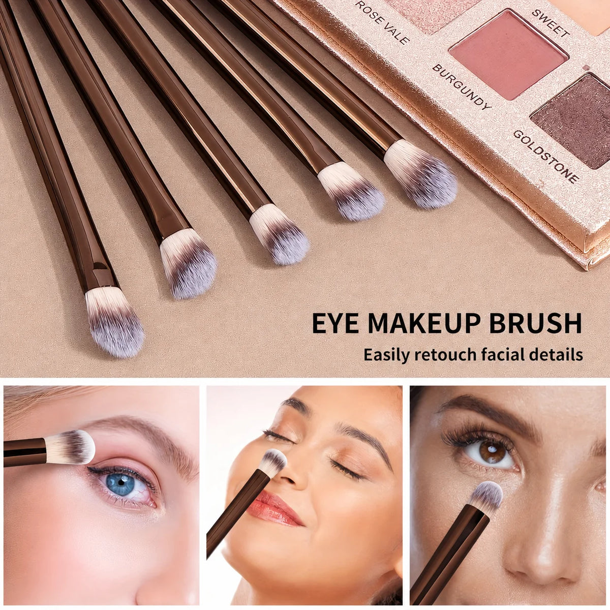 17PCS Professional Makeup Kit Including 13 Aluminum Brushes, Carry Bag & 3 Sponge Puffs, Powder, Eyeshadow, Blush and Detail Too