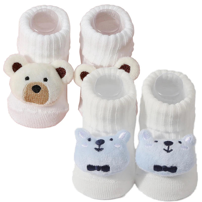 2 Pairs/lot Baby Socks Girls Boys Newborn Accessories Cotton Cartoon Animals Kids Infants Gift Clothes Children Baby Stuff