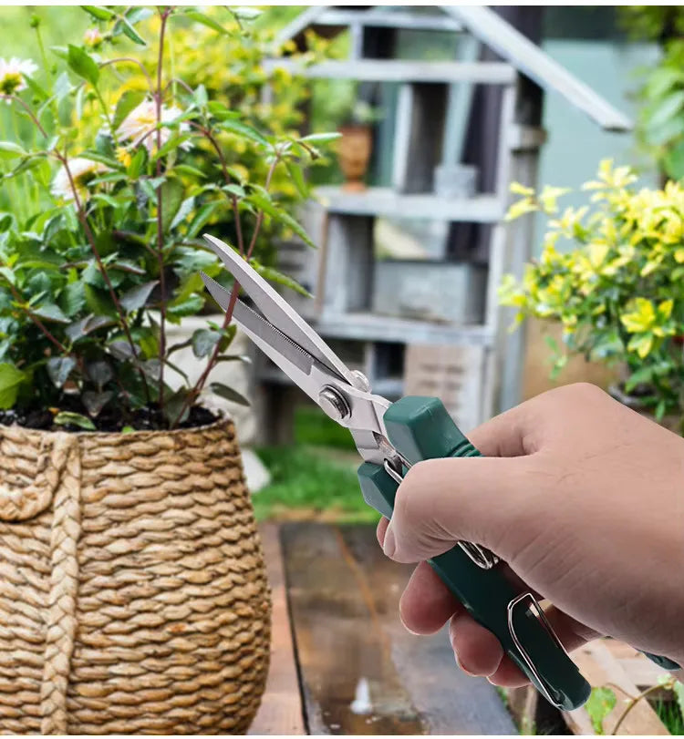Profi Gartenschere mit geradem Kopf & Rutschfestem Griff