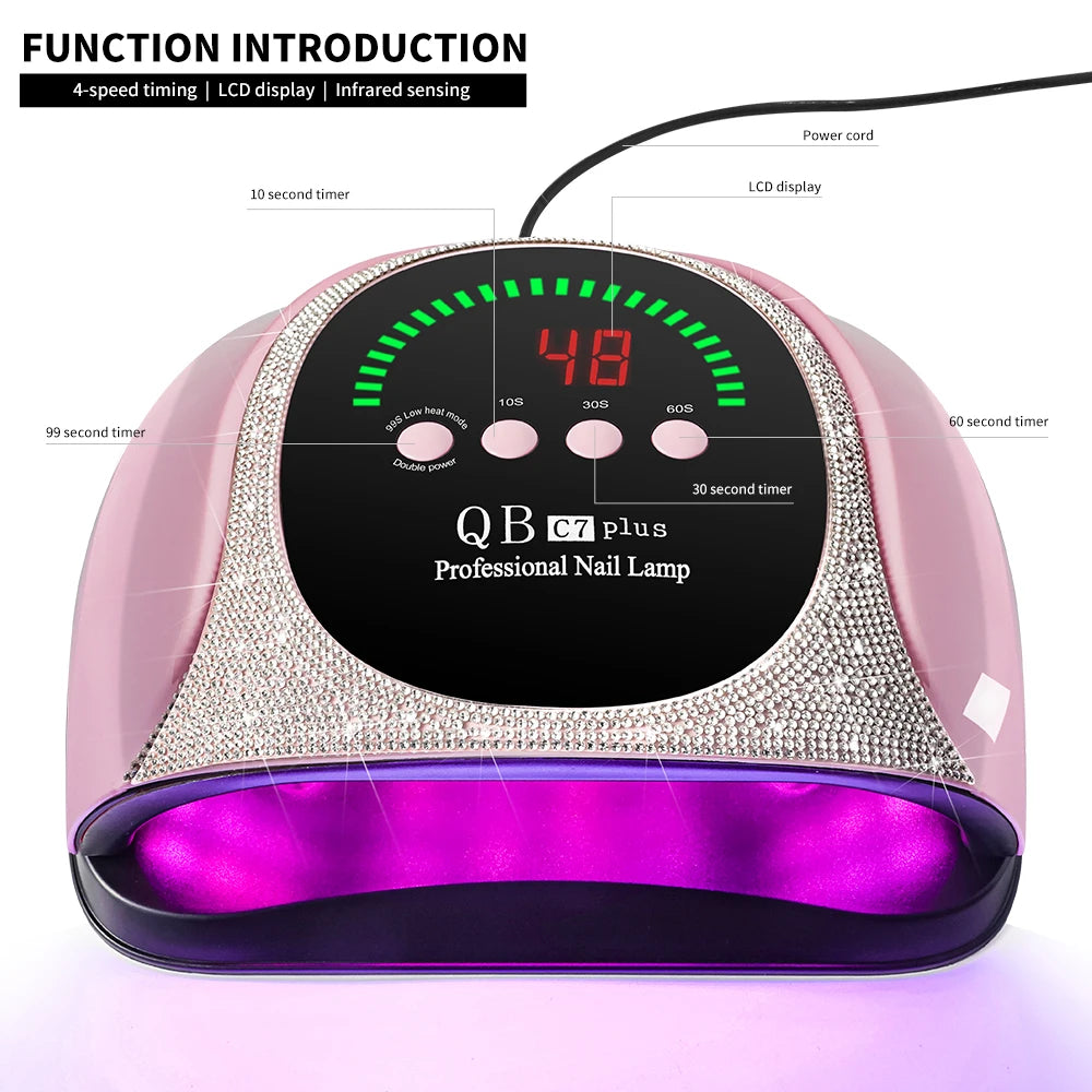 Manicure UV LED Nail Drying For Nails 57LEDS Gel Polish Curing UV Lamp With Diamond Design Professional Nail Dry Equipment