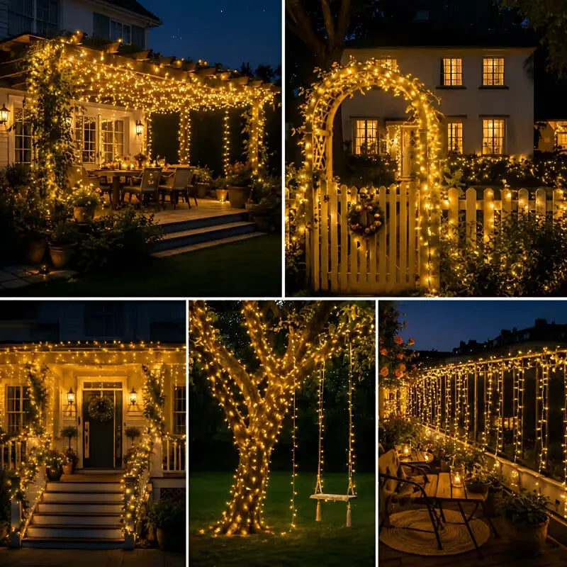 Solar String Lights Outdoor LED Solar Christmas Light 8 Modes Waterproof Fairy Lights for Garden Yard Party Xmas Tree Decor