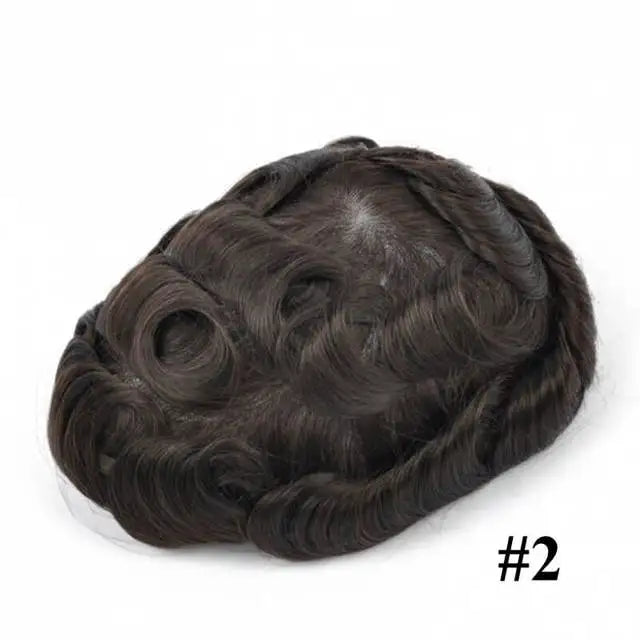 Swiss Lace Front Men Toupee Real Human Hair Wigs Lace PU Men's Capillary Prosthesis Durable Man Wig Natural Human System Toppers