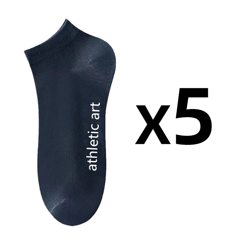 5 Pairs/Lot Men's Cotton Socks Low Tube Ankle Hot Selling New Spring Autumn Breathable Comfortable Simple Fashion Street Socks