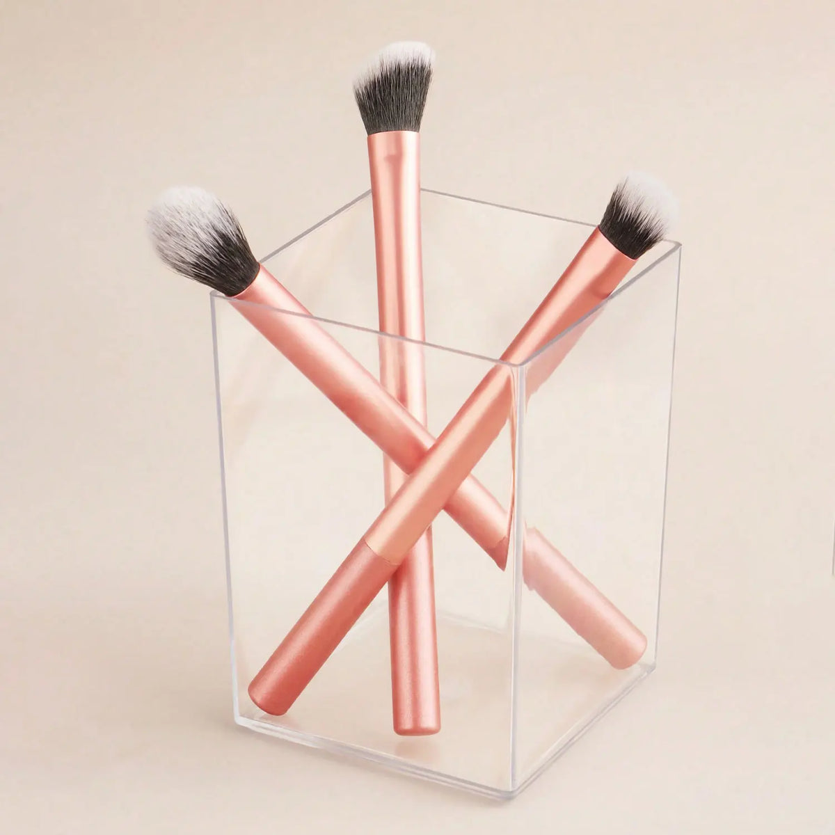3pcs Makeup Brush Set Including Highlight Brush, Eyeshadow Brush & Concealer Brush, Tools In Gift Box