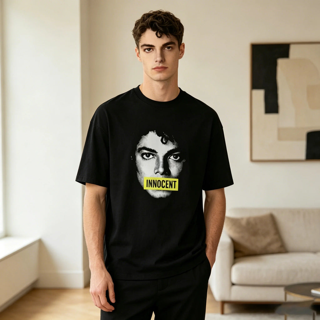 Kids Michael Jackson T-Shirt - Multiple Sizes Available Streetwear Casual Top with Innocent Portrait Design for Boys And Girls