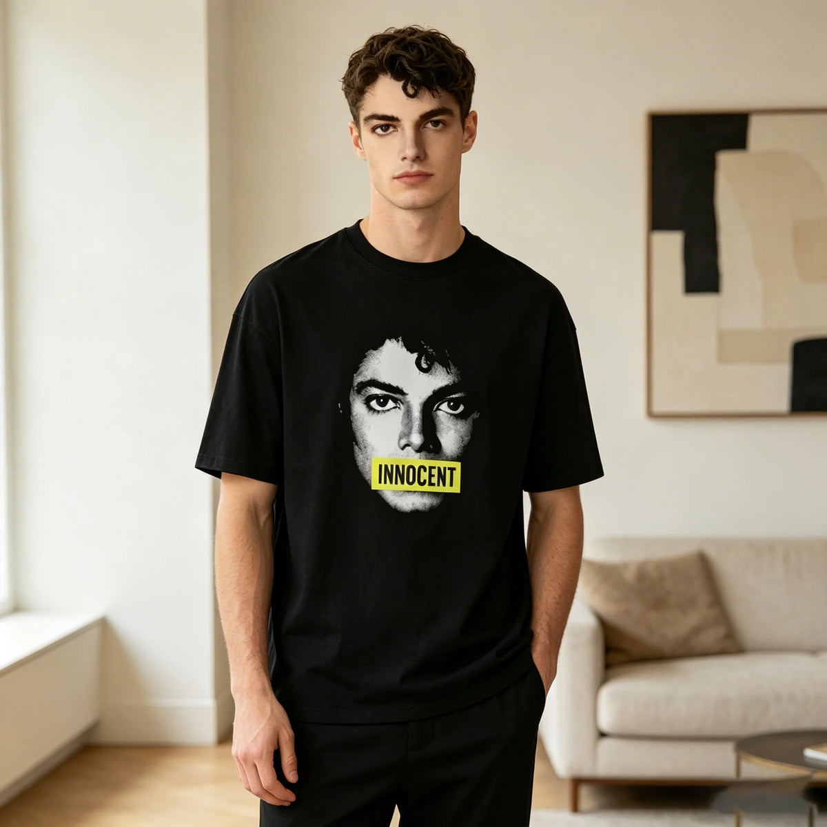 Kids Michael Jackson T-Shirt - Multiple Sizes Available Streetwear Casual Top with Innocent Portrait Design for Boys And Girls