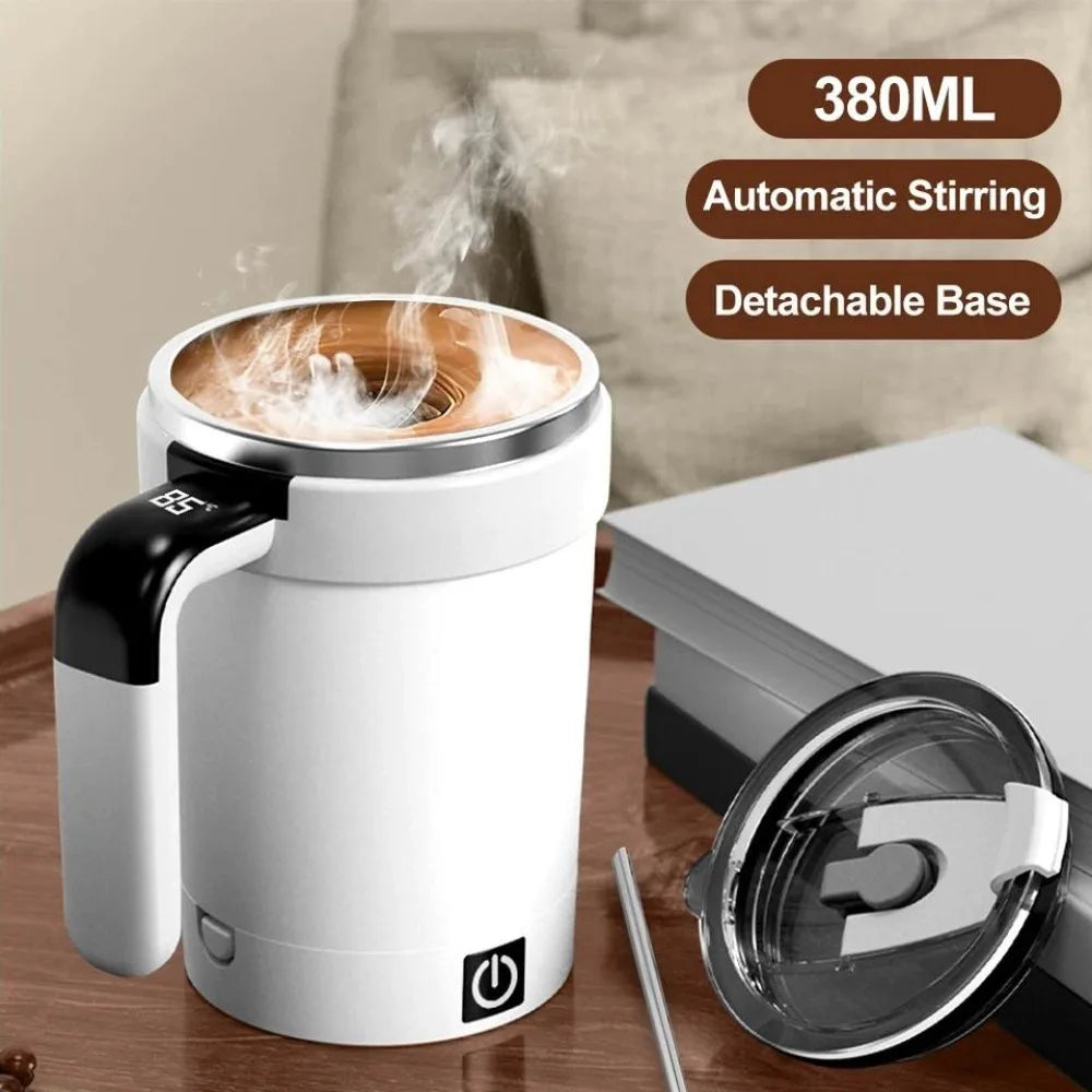 Edelstahl-Thermotasse mit abnehmbarem Magnet-Rührer