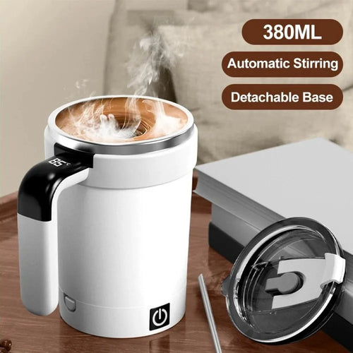 Edelstahl-Thermotasse mit abnehmbarem Magnet-Rührer