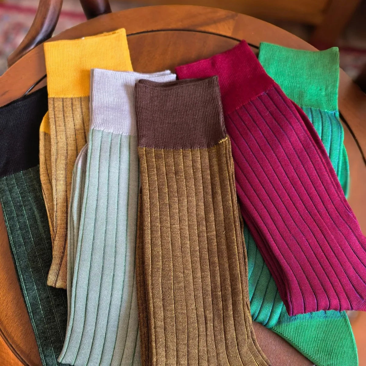 3 Pairs/Lot Man Socks Cotton Striped Business Breathable Silk Socks Autumn and Winter Formal Dress Sock