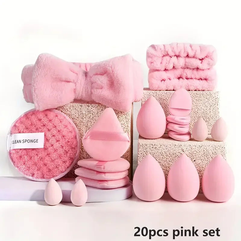 20/40 Pink Makeup kit Complete Makeup Brush Set, Big set includes Soft Brushes, Beauty Blender, Birthday Christmas New Year gift