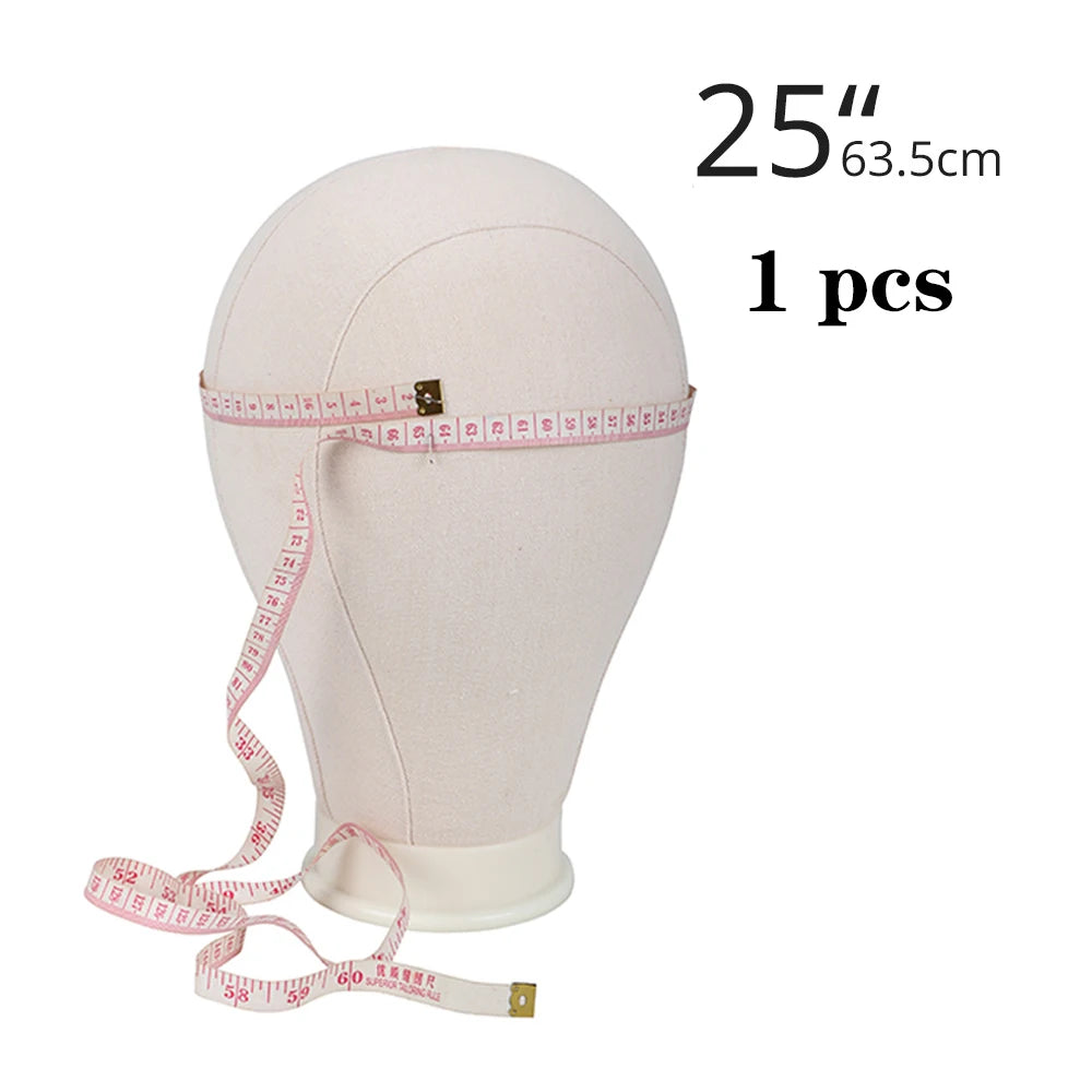 Canvas Wig Head With Mannequin Tripod For Wig Making Cosmetology Hairdressing Display Training Doll Head Adjustable Wig Stand