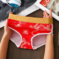 Cotton Women Panties Girls Soft Underwear Fashion Dragon Printed Mid Waist Briefs Breathable Comfortable Female Panty Lingerie