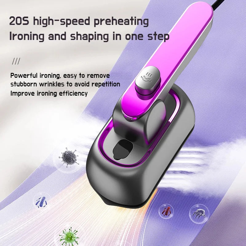 Handheld Steam Iron Portable Garment Steamer Dual Use Dry Wet Mini Travel Electric Iron for Clothes for Home Use
