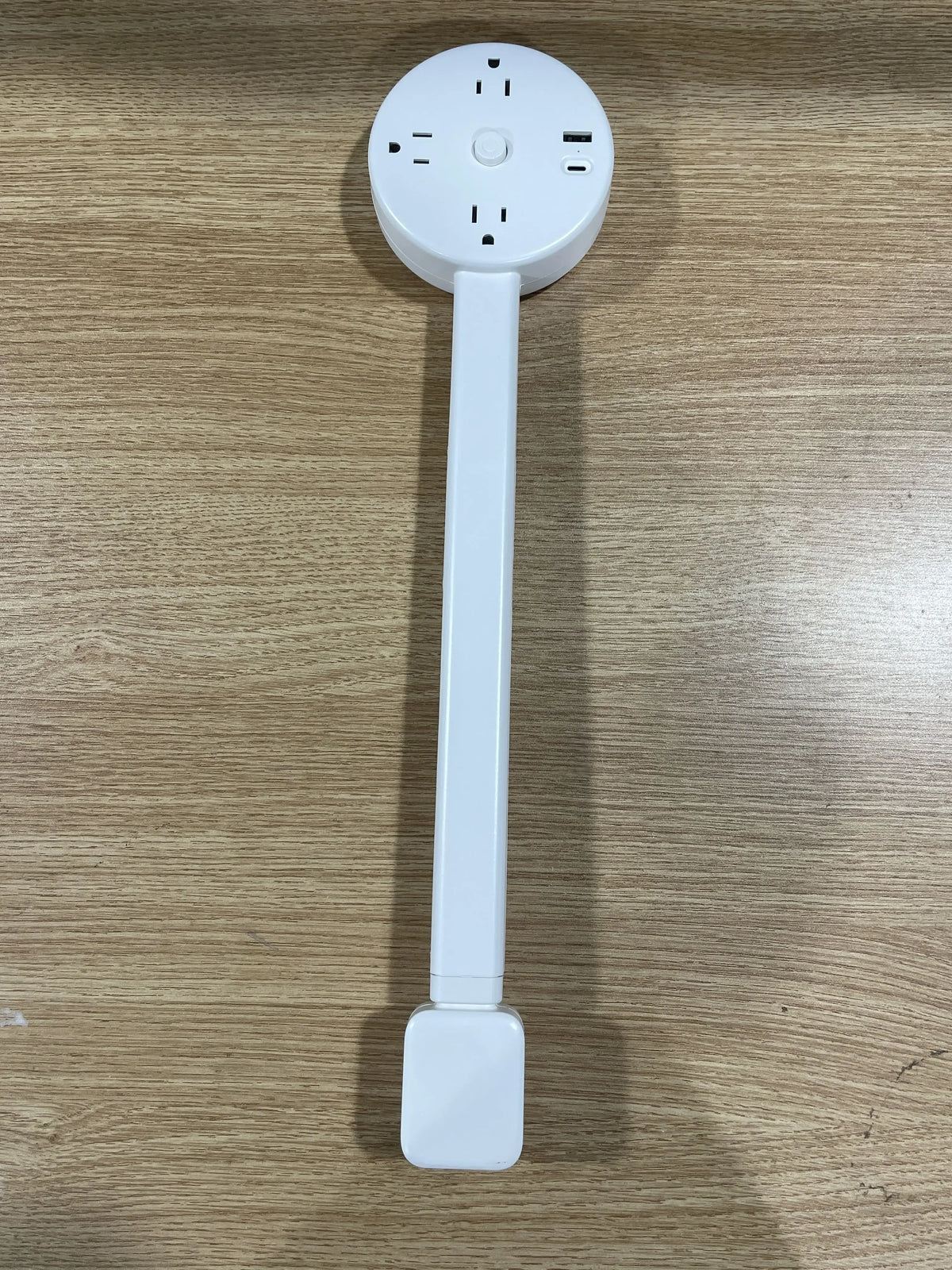 New Rotates 180° Electrical Outlet Extender Adjustable Length White Power Outlets Extender Power Socket Expander For Nightstand