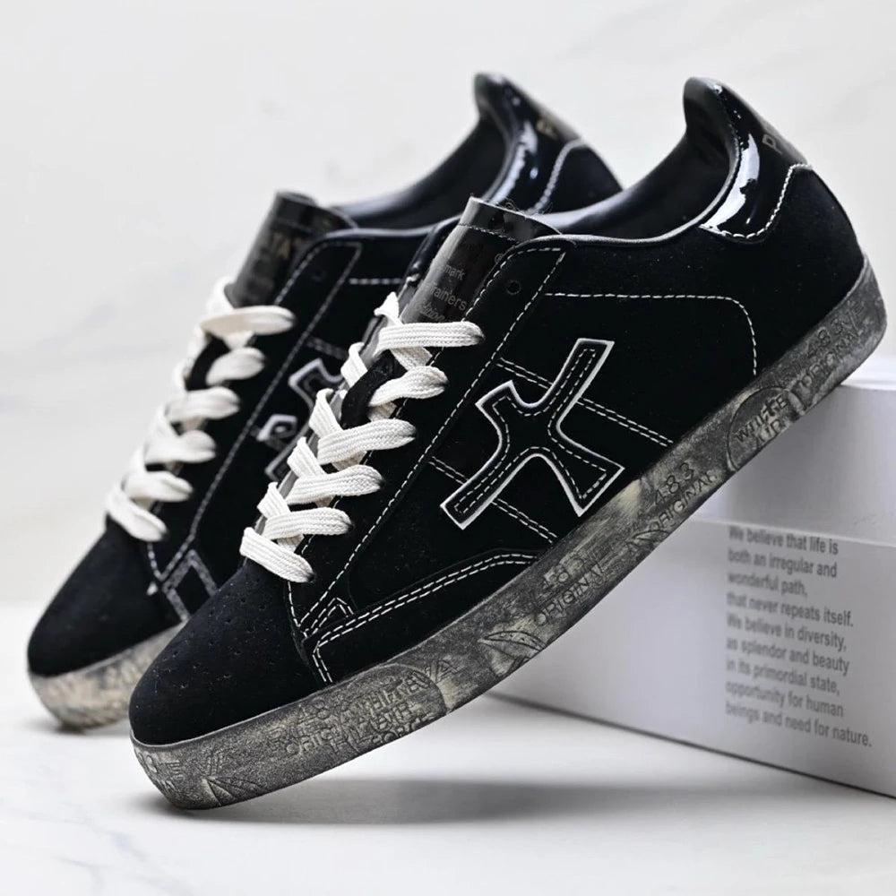 Classic White Sneakers Trendy All Match Casual Skate Shoes Men Women Fashion Flat Walking Shoes