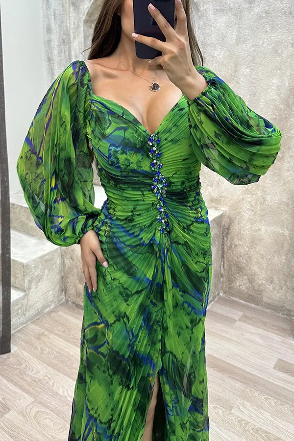 Sexy Elegant Evening Party Dresses 2024 Summer Fashion New Pleated Long Sleeved Off Shoulder Loose Casual Maxi Dress for Women