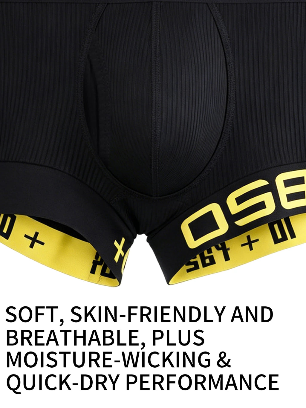 Men's Ribbed Boxer Briefs Digital Print Low Rise Stretch Soft Breathable Underwear Single & Multiple Optional