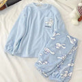 Winter Anime Pajamas Kawaii Flannel Pullover Coral Velvet Winter Warm Pajamas Homewear Girl Gifts Warm Coral Fleece Women Pajama