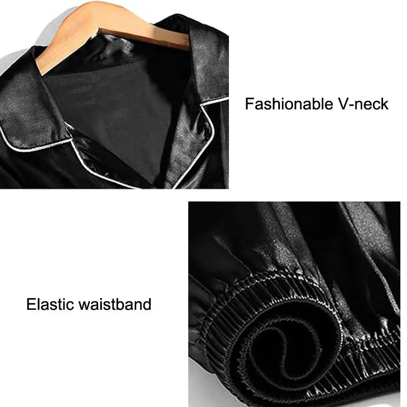 Men Pajamas Set Winter Sleepwear For Man Shirt Long Sleeve Pijama Male Silk Satin Sleeping Home Night Wear Big Size Loungewear