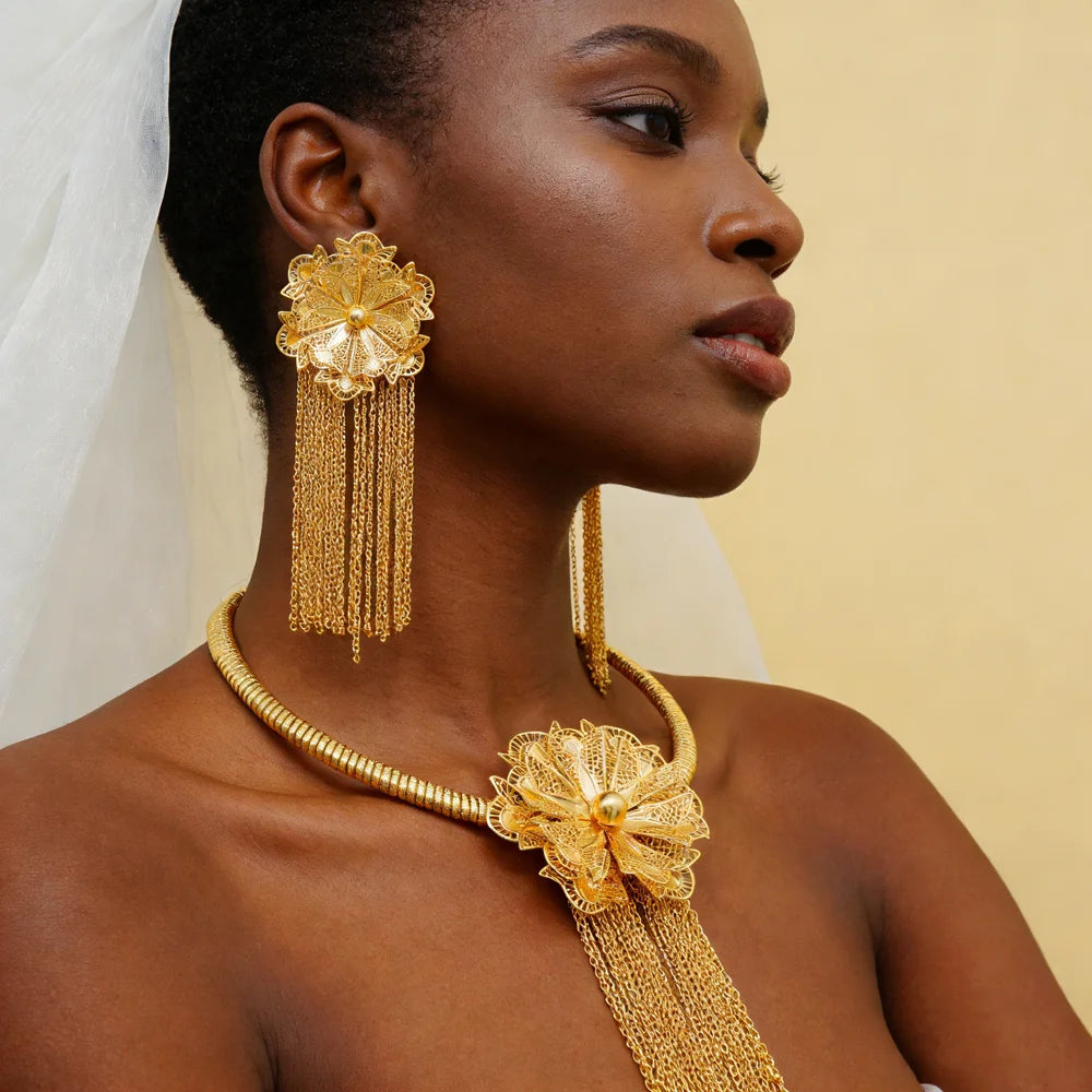 Fashion Jewelry Sets for Women Earrings And Necklace Set Stylish And Elegant Accessory Combo