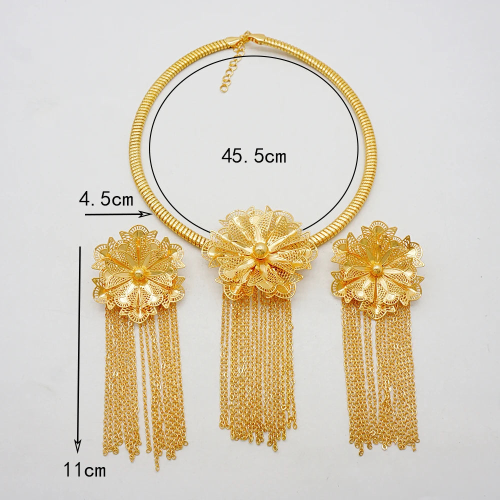 Fashion Jewelry Sets for Women Earrings And Necklace Set Stylish And Elegant Accessory Combo