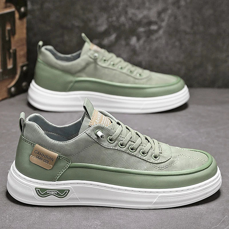 Classic Men Skate Sneakers Wear Resistant Outsole Light Soft Upper Daily Street Walking Casual Flat Footwear For Young AdultMale